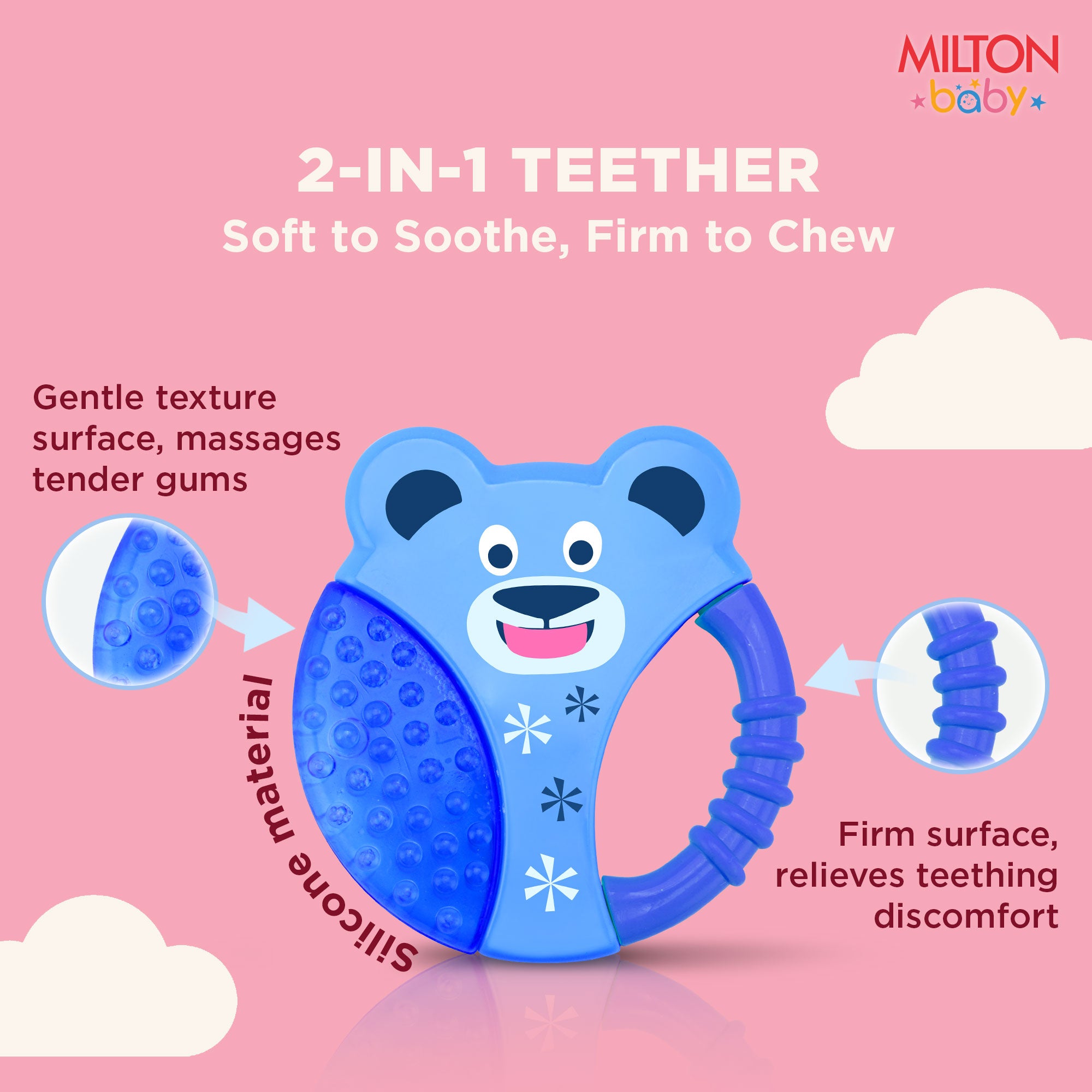 Bear & Frog Water Filled Teether For Baby (Milton)