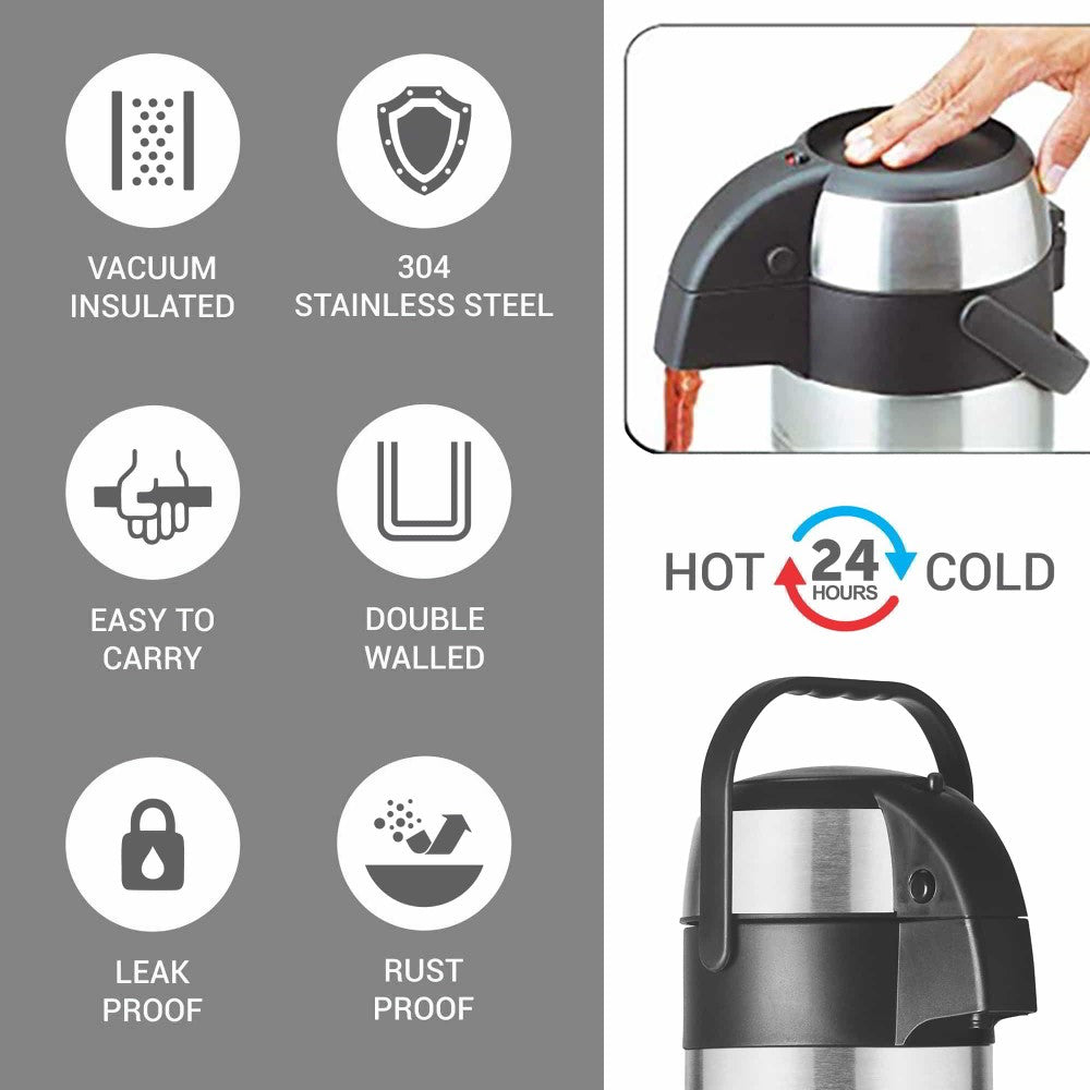 Beverage Insulated Dispenser Thermosteel Features