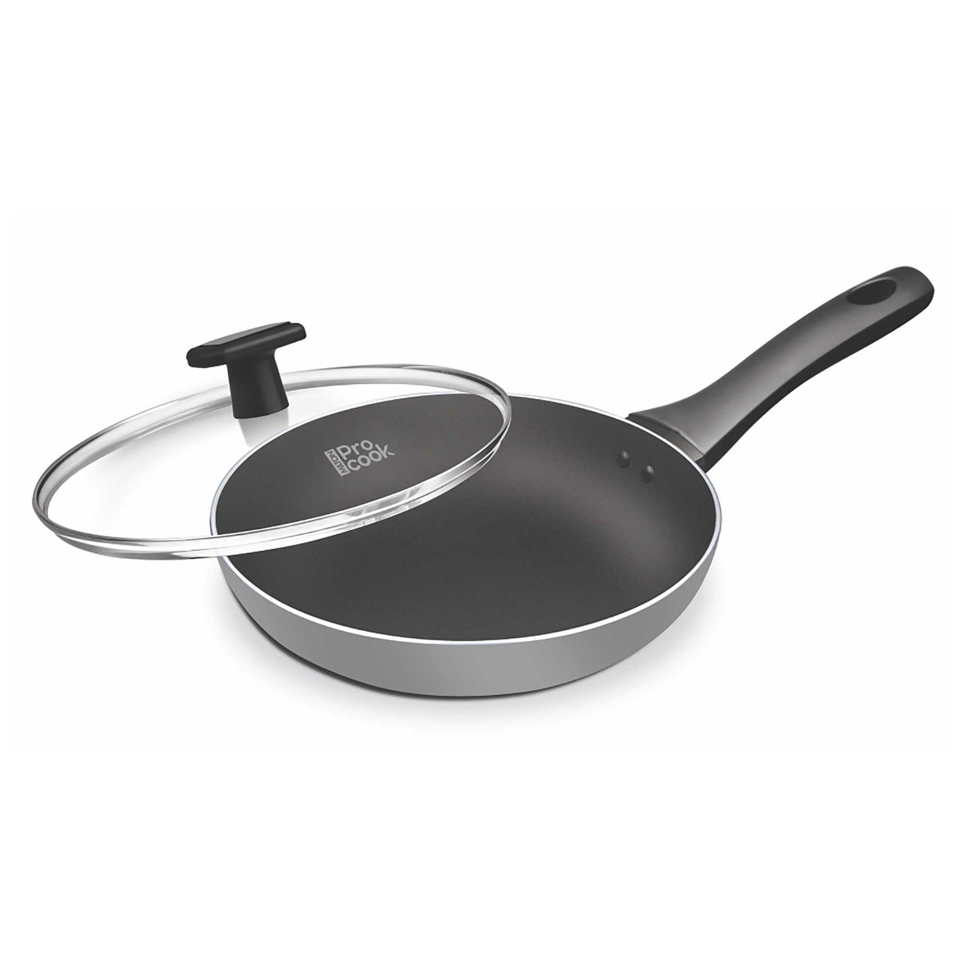 Milton ProCook Fry Pan With Lid-Blackpearl-Induction