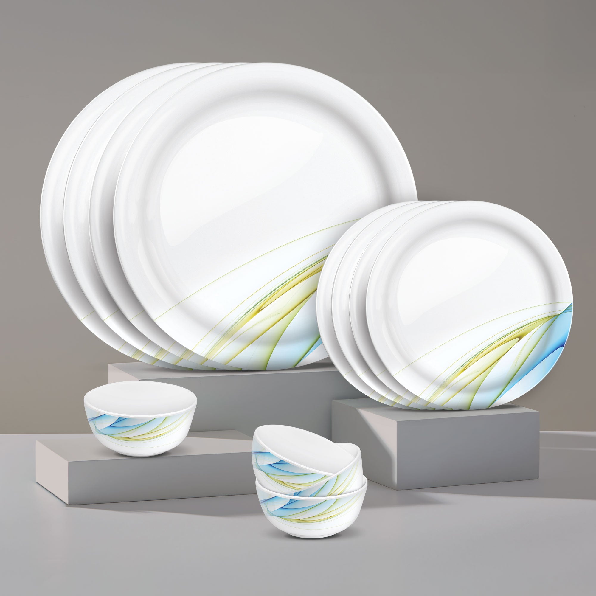 Lissome Dinner Set - Blue Stroke (Melamine)