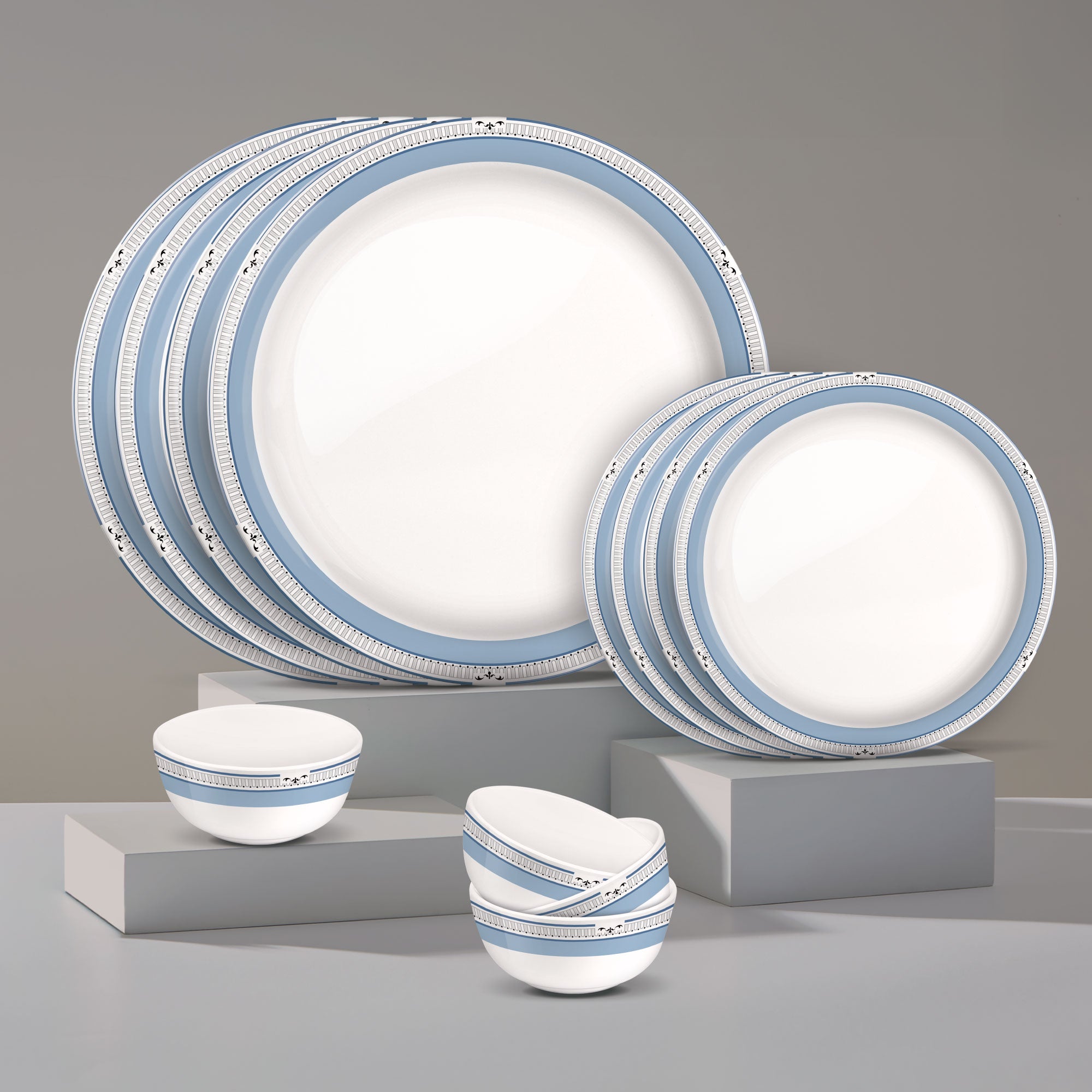 Lissome Dinner Set - Blue Elegance (Melamine)