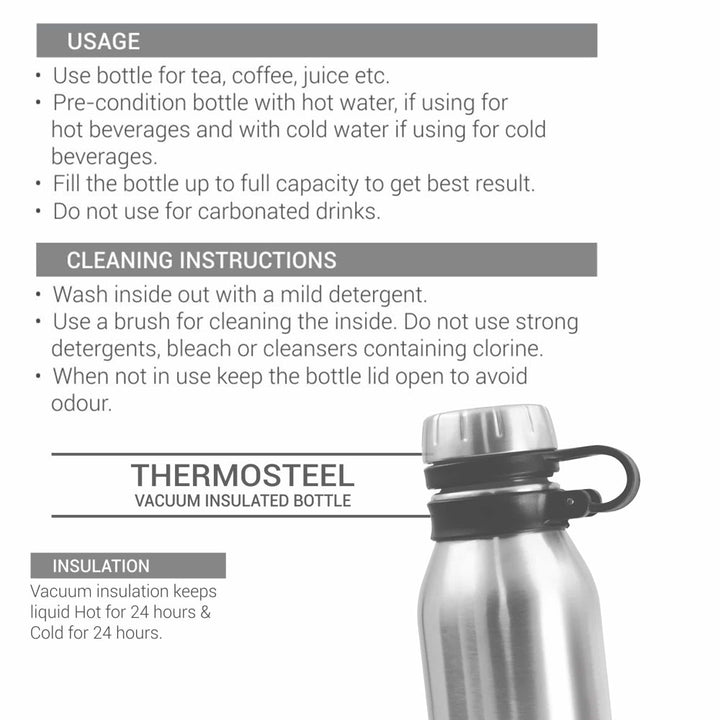 Bolt With Hook Thermosteel Bottle (Milton)