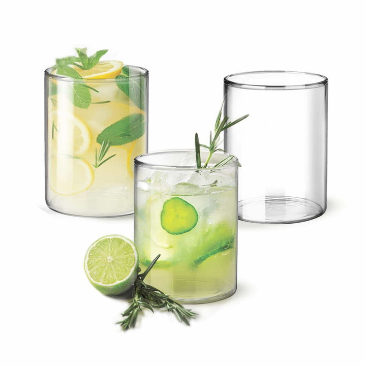 Borosilicate Decorative Vector Glass Tumbler