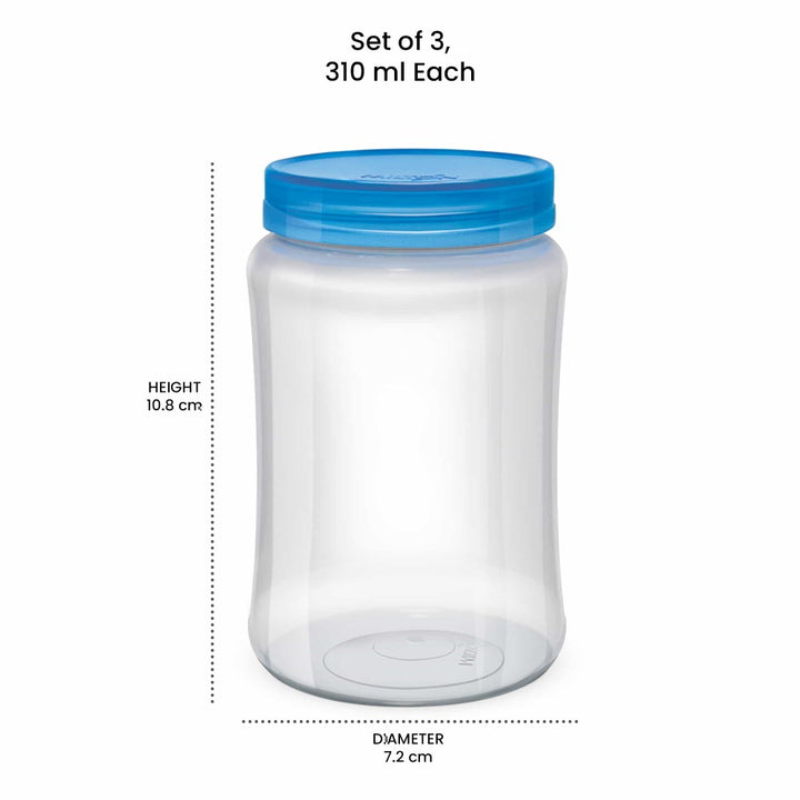 Crisp N Clear 300 -Round 3 Pcs Set Blue (Milton)