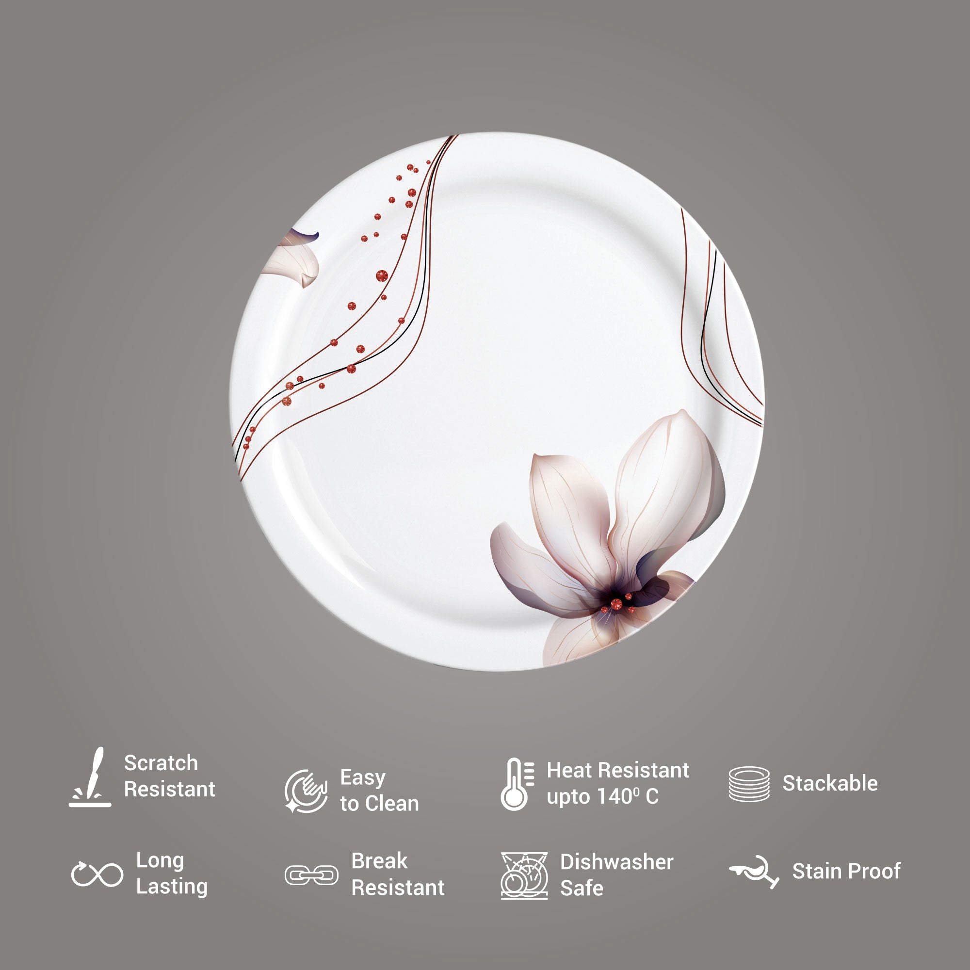 Lissome Dinner Set - Crystal (Melamine)