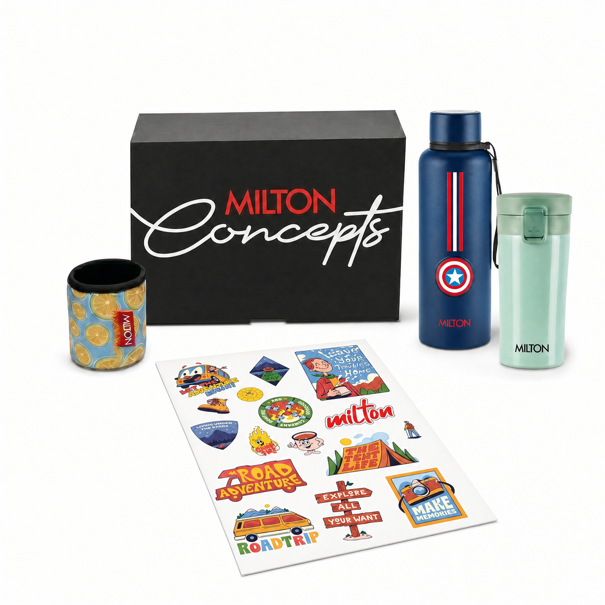 {Dark Blue - Captain America | Light Green | Blue Lime & Adventure Sticker}