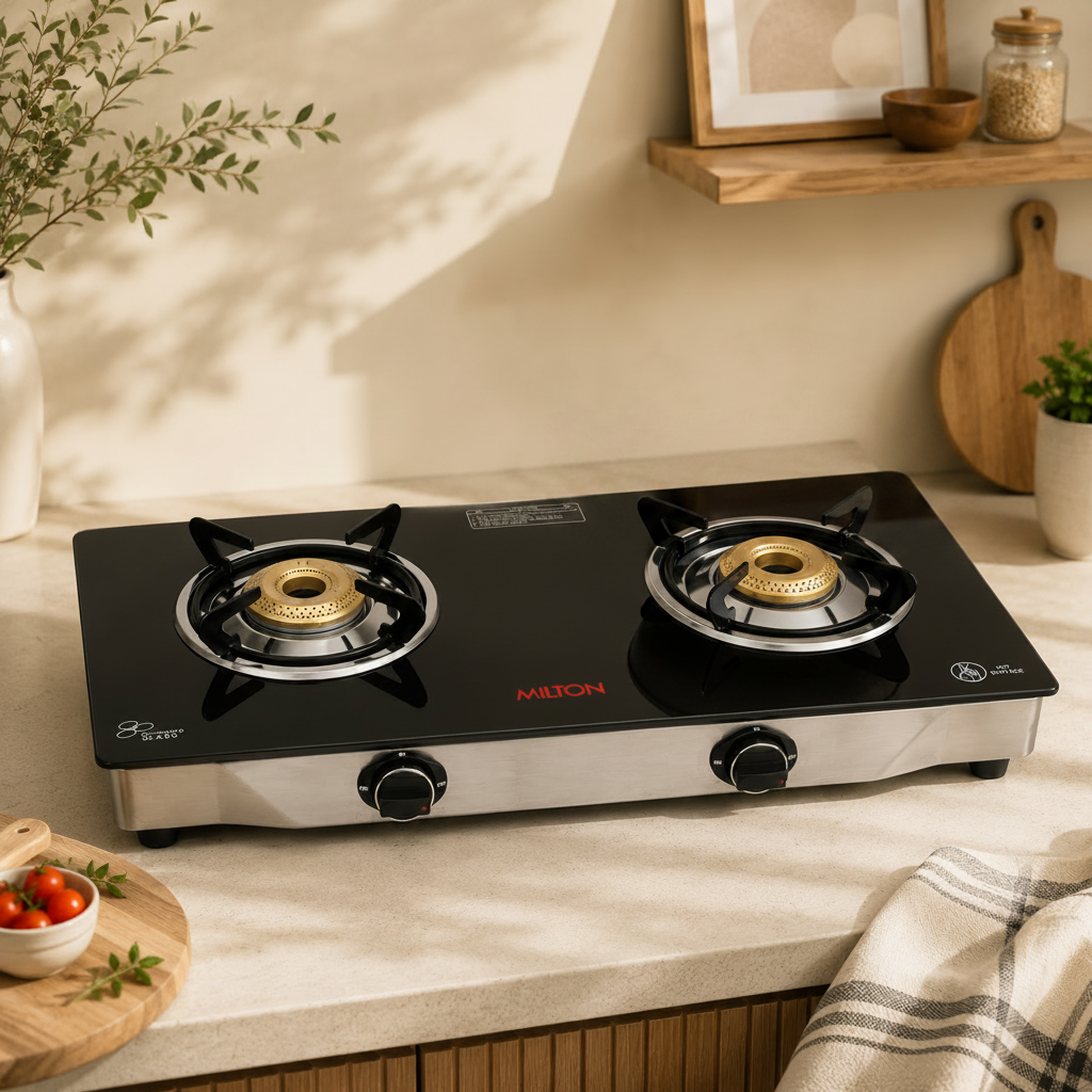 { Black/Steel | 2 Burners} 