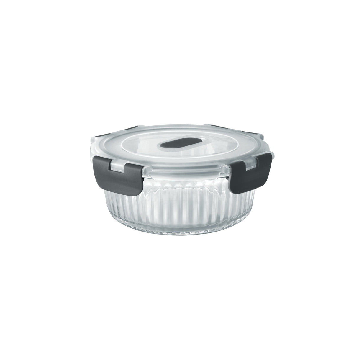 Borosilicate Clip Fresh Rib Round Container (Treo by Milton) - 400 ml / 1 - Piece