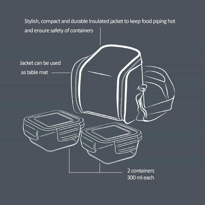 Cube Glass Tiffin (Treo by Milton)