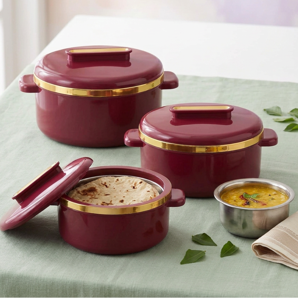 {Maroon | 1000/1500/2000 ml | Regular Set, Maroon | 500/1000/1500 ml | Jr. Gift Set}