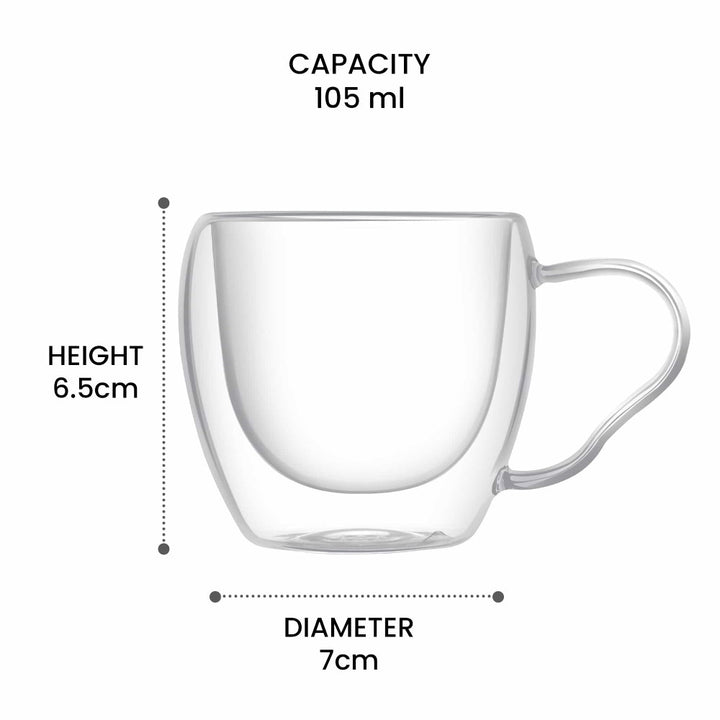 Double Wall Expresso Glass Cup (Treo by Milton)