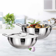 Buy Deep Kadhai With Lid Ss Triply