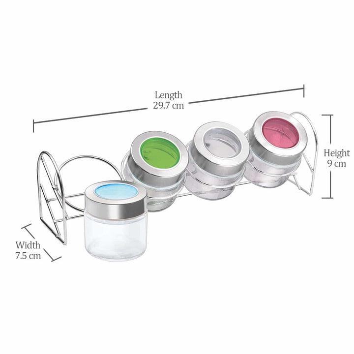 Delfy Jar Set With Metal Stand (Treo by Milton)