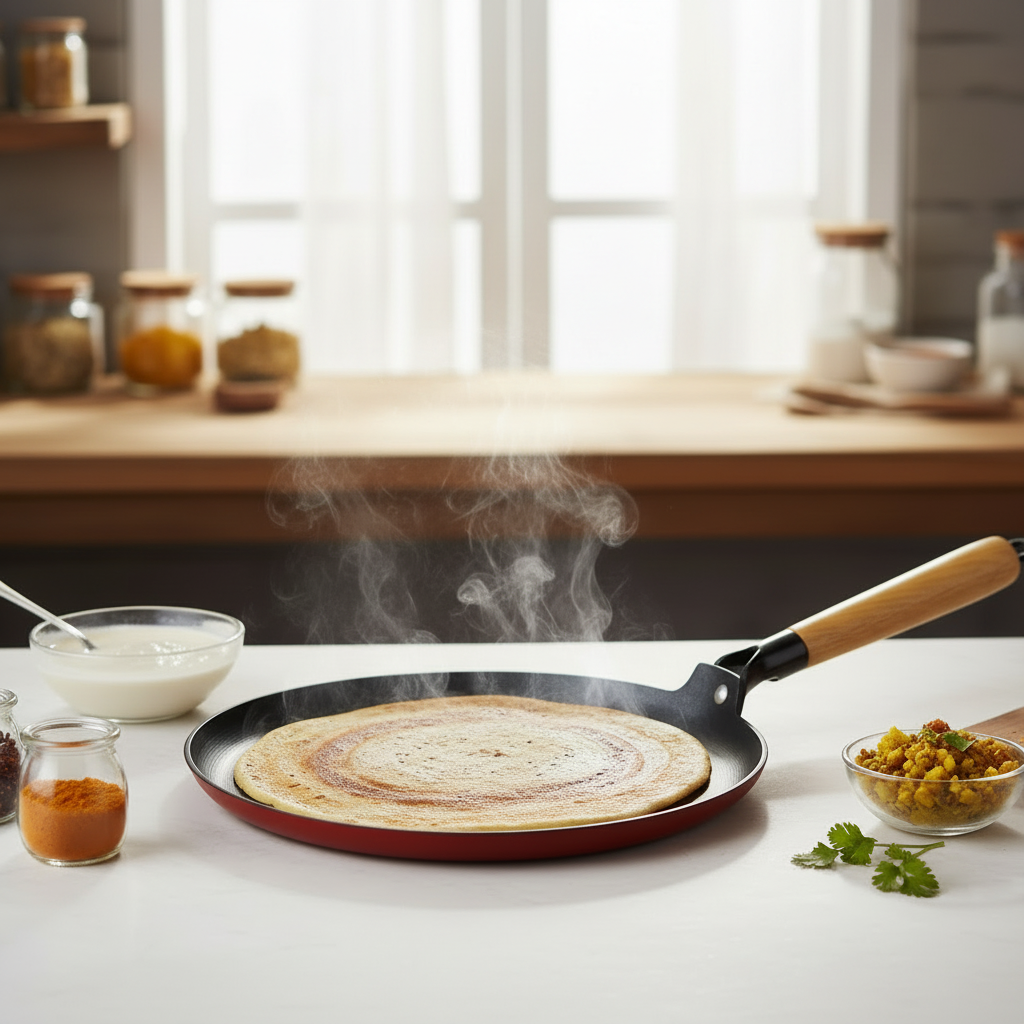 Cast Iron Dosa Tawa with Enamel Coating (Milton Procook)