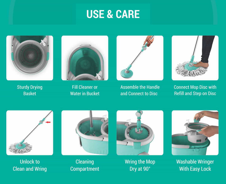 Elegant Mop Cleaning Kit (Spotzero by Milton)