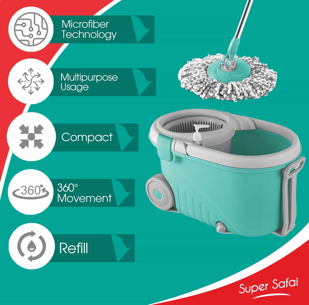 Elegant Mop Floor Cleaning Kit With Added Refill