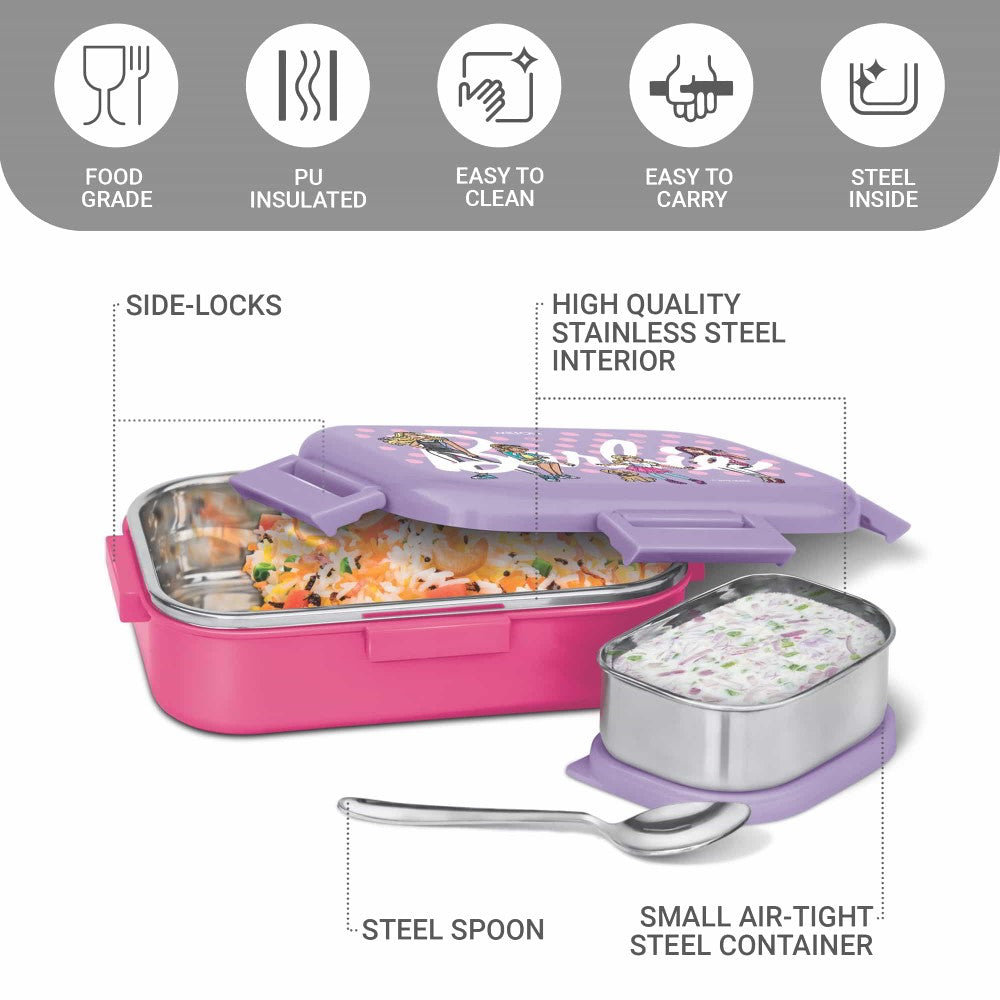 Flatmate Barbie Lunchbox Features