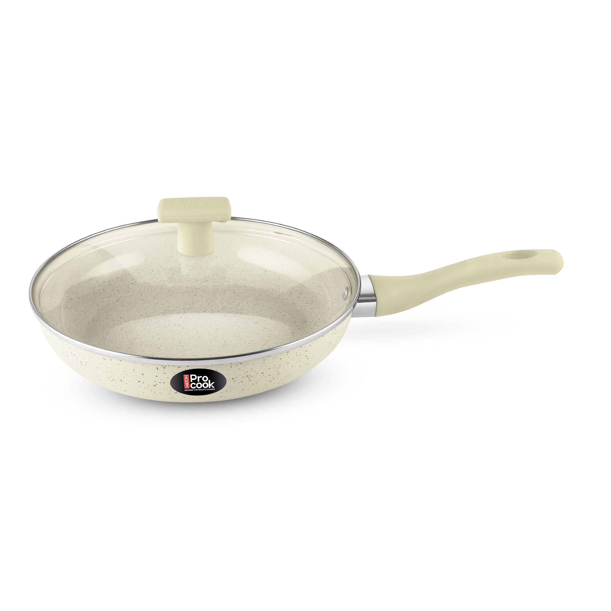 Ceramic Fry Pan With Glass Lid (Procook by Milton)