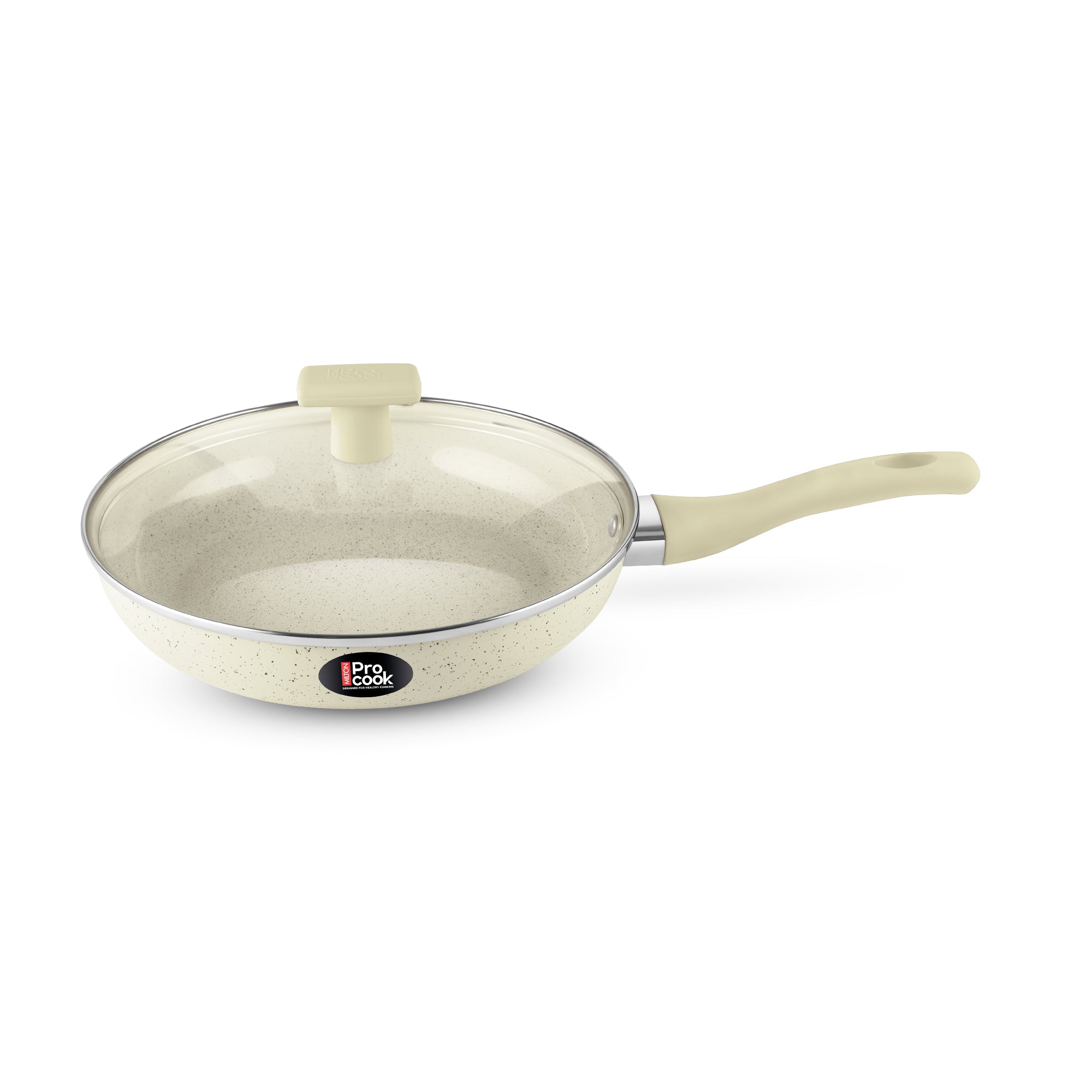 Ceramic Fry Pan With Glass Lid (Procook by Milton)