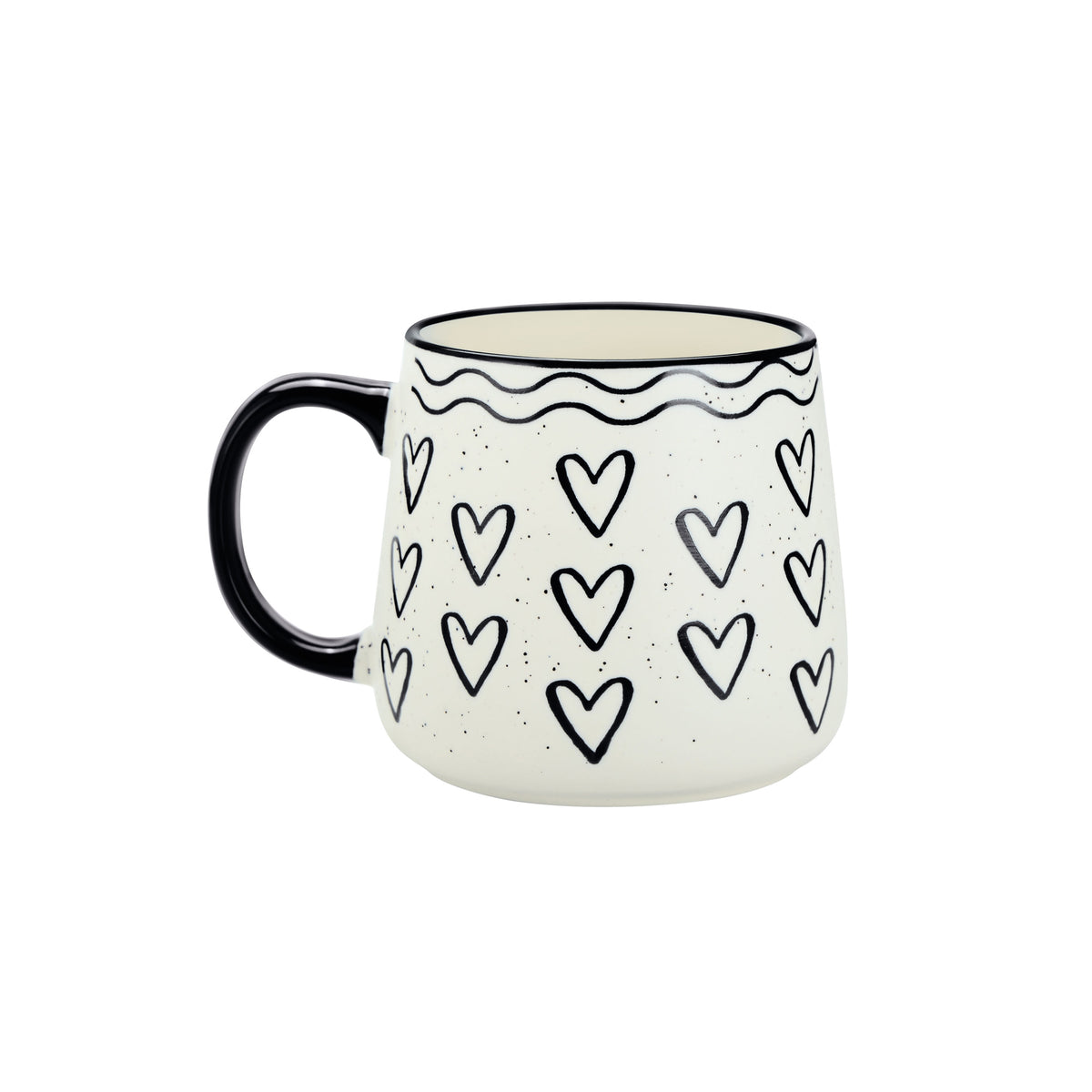 Fable Ceramic Mug (Treo by Milton) - Heart Doodle / 400 ml