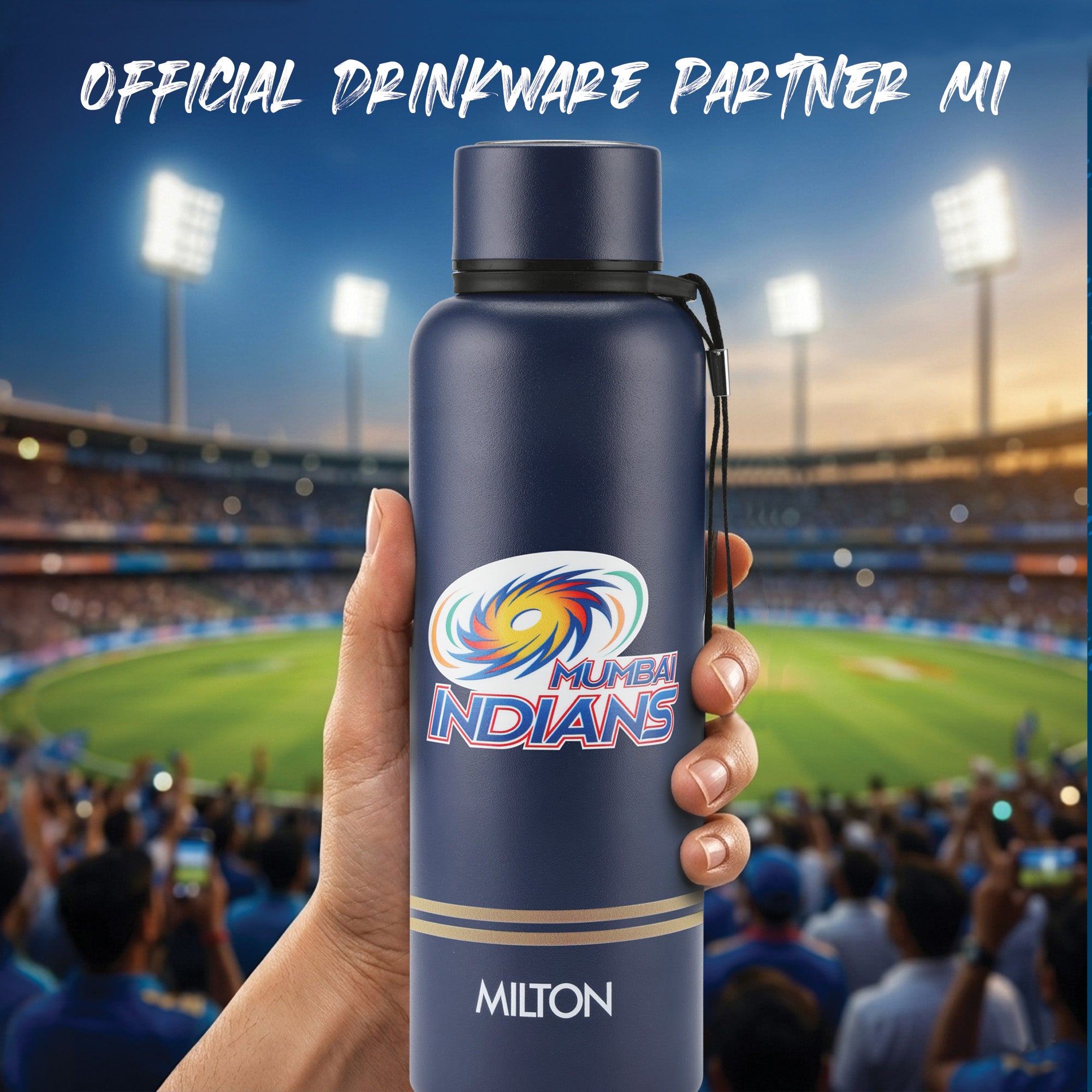 Sports Aura UV Printing Thermosteel Bottle - Mumbai Indians (MI) - Milton