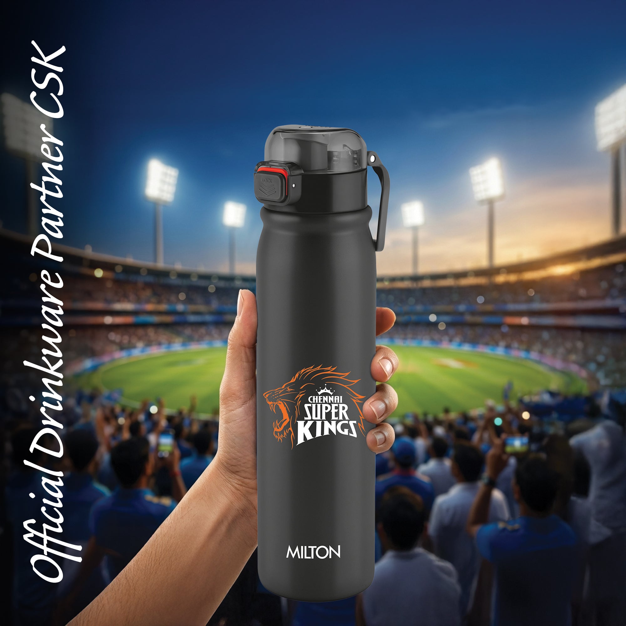 Sports Reva UV Printing Stainless Steel Bottle - Chennai Super Kings (CSK) - Milton