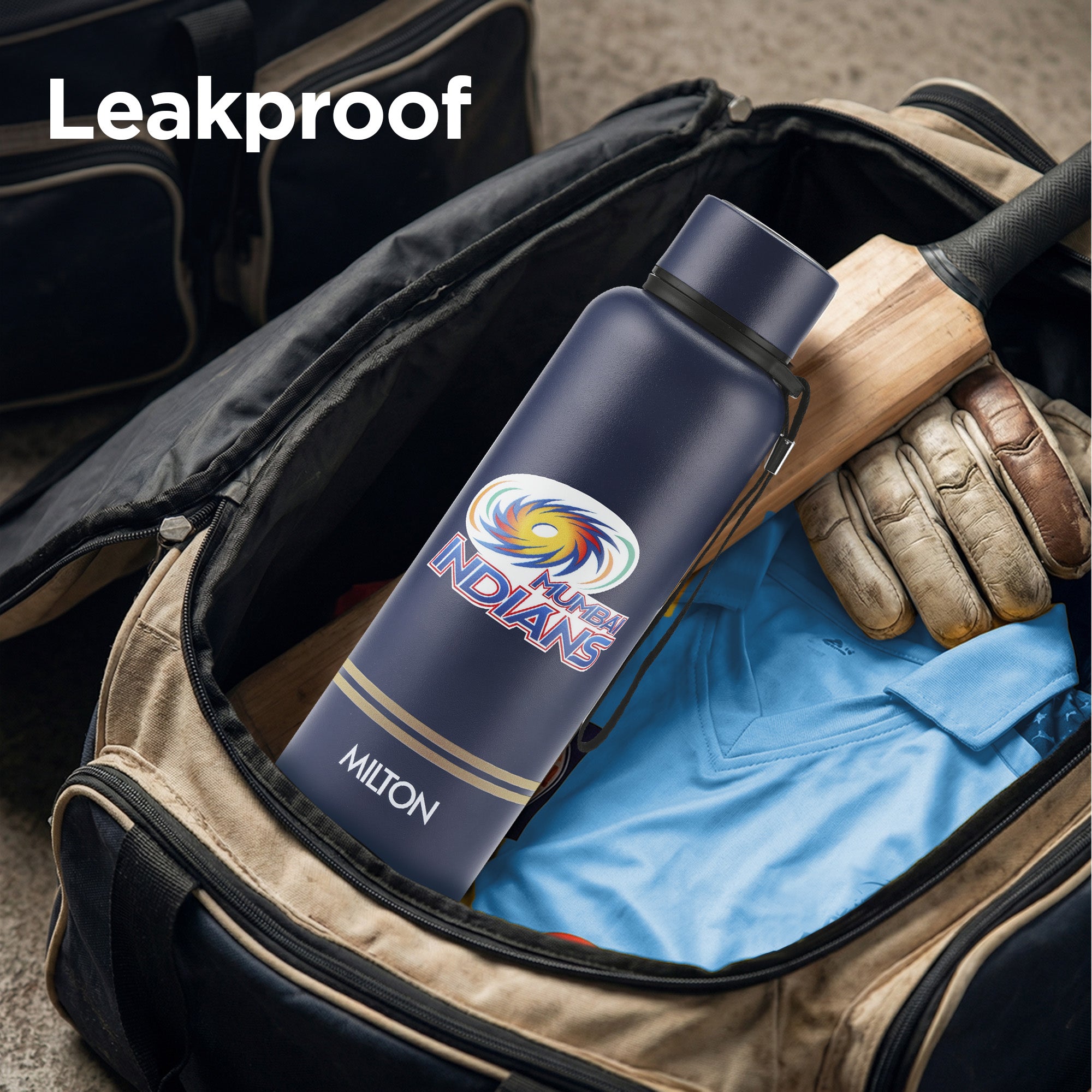 Sports Aura UV Printing Thermosteel Bottle - Mumbai Indians (MI) - Milton
