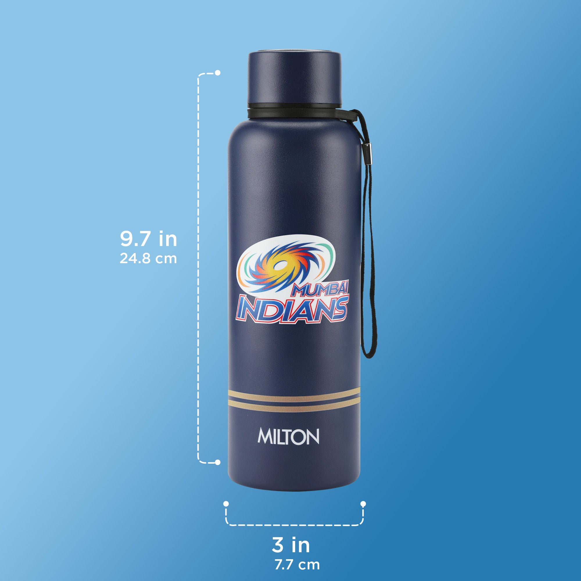 Sports Aura UV Printing Thermosteel Bottle - Mumbai Indians (MI) - Milton