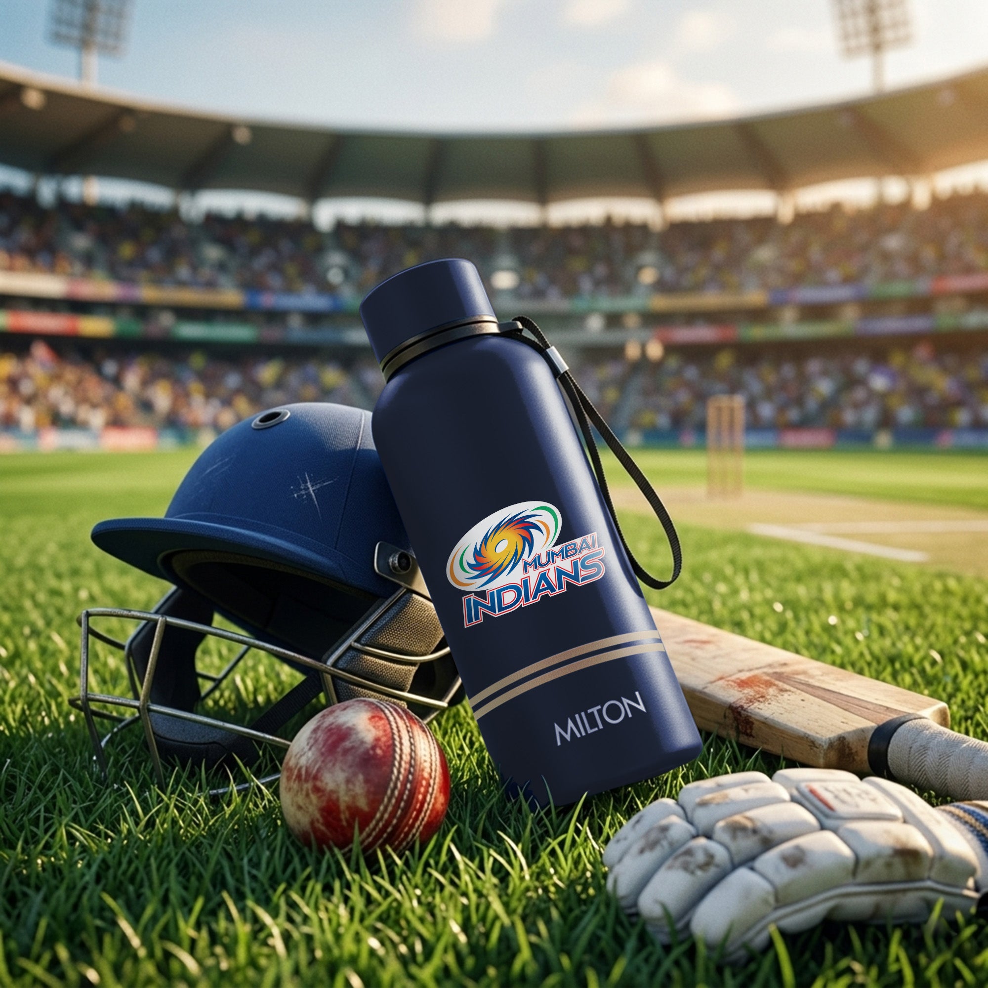 Sports Aura UV Printing Thermosteel Bottle - Mumbai Indians (MI) - Milton