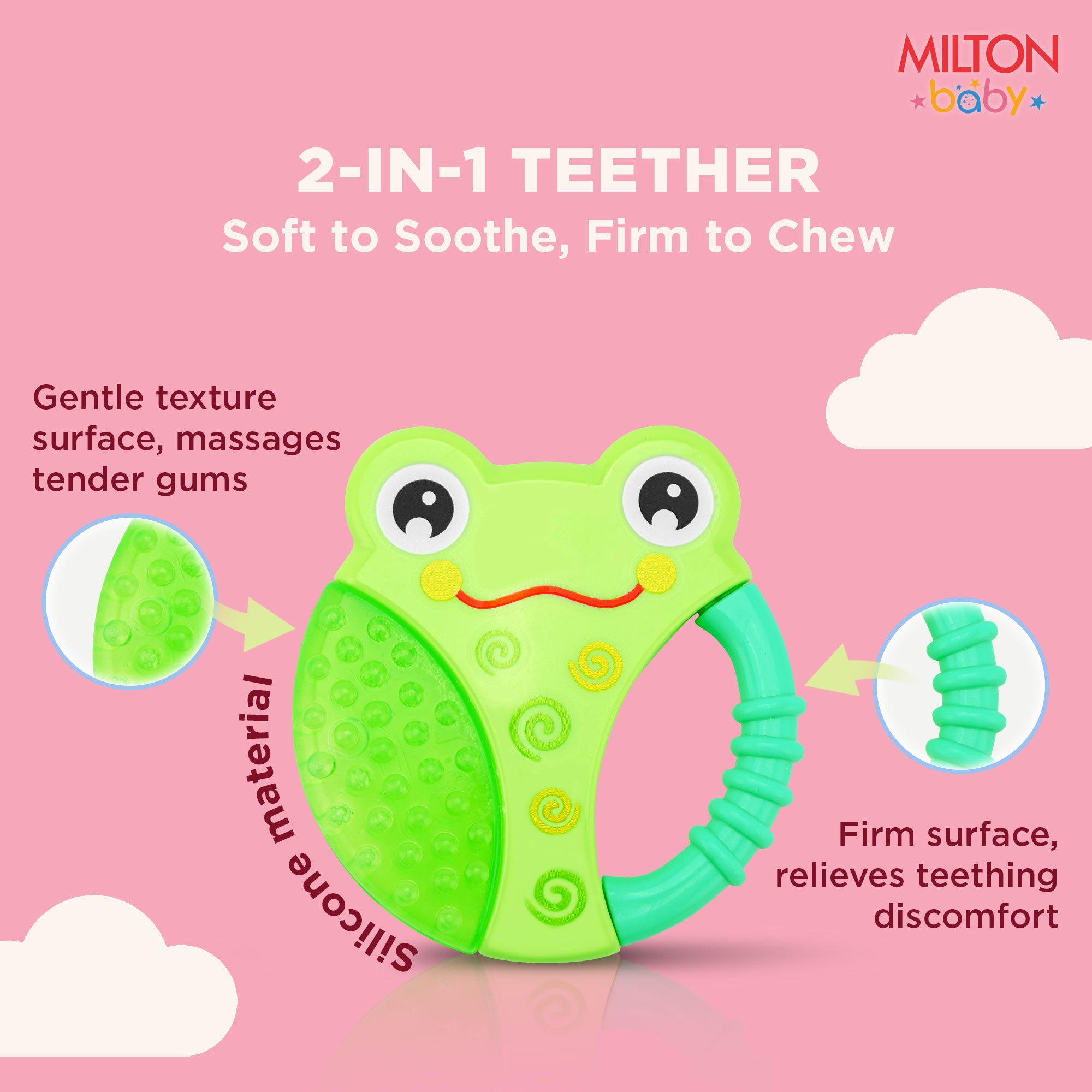 Bear & Frog Water Filled Teether For Baby (Milton)