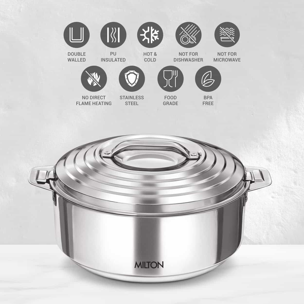 Galaxia Stainless Steel Casserole (Milton)