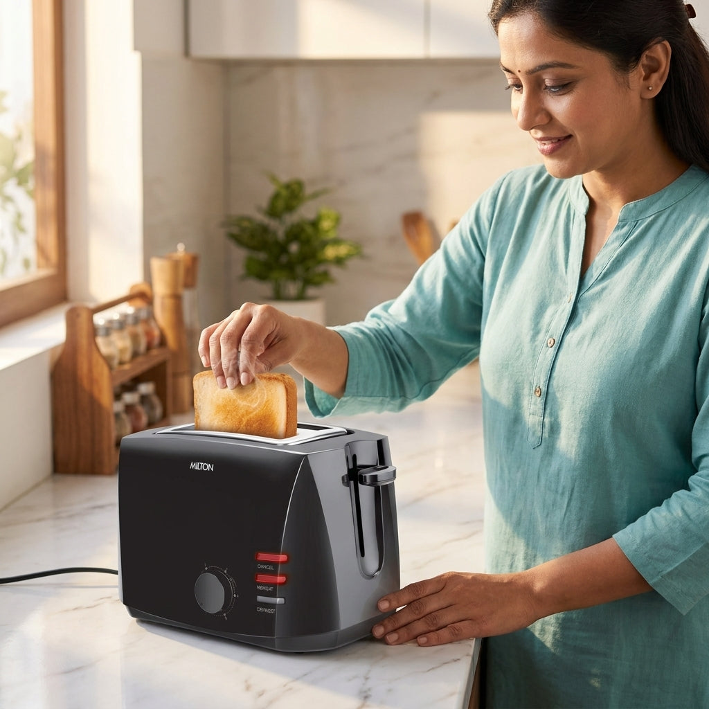 Gold Crust 2-Slice Pop Up Toaster (Milton Appliances)