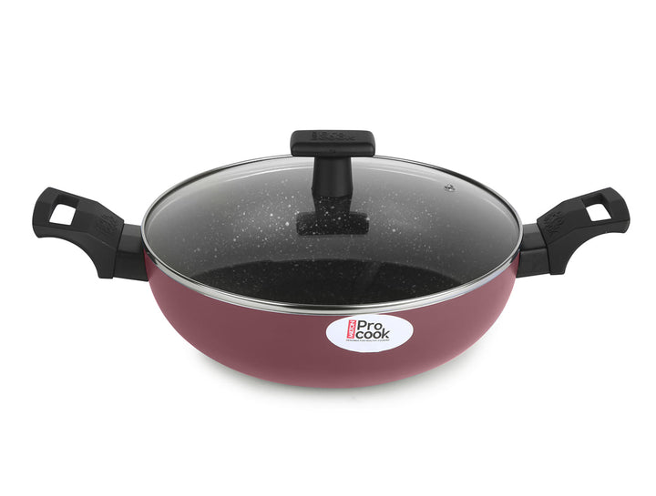 Granito Induction Kadhai with Glass Lid (Milton Procook)