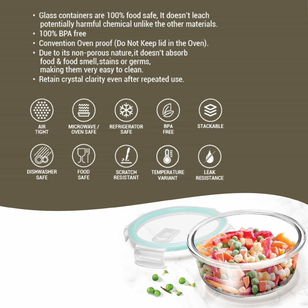 Hi Borosilicate Clip Fresh Glass Container