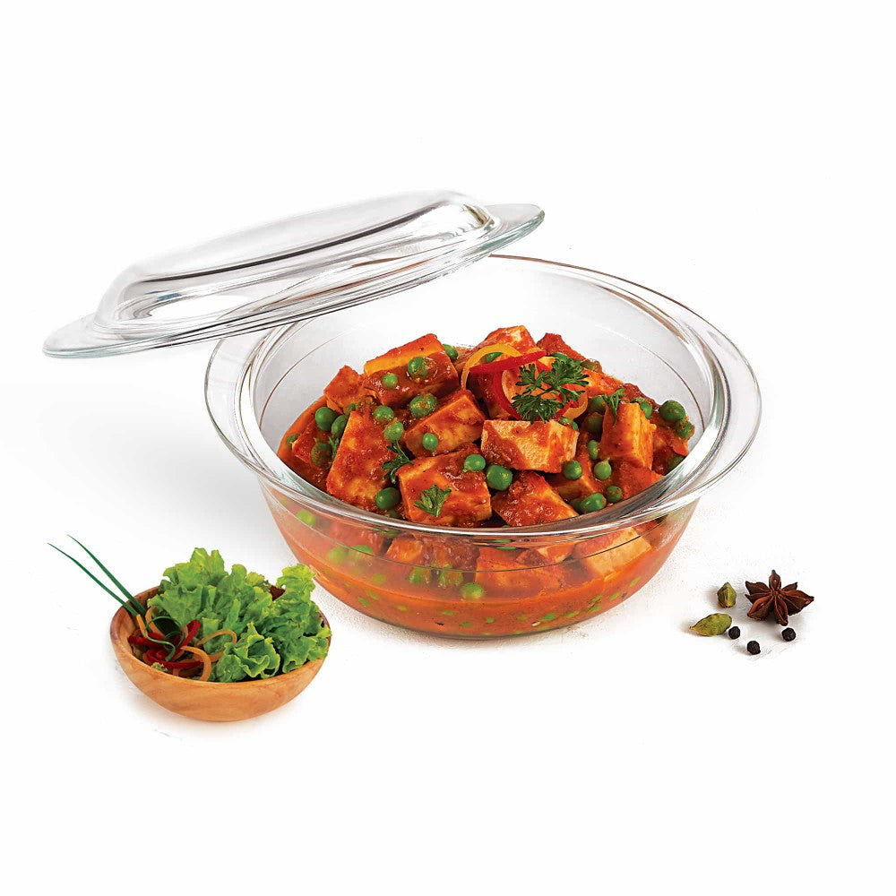 Ovensafe Deep Round Casserole (Treo by Milton) - Transparent / 1700 ml / 1 Unit