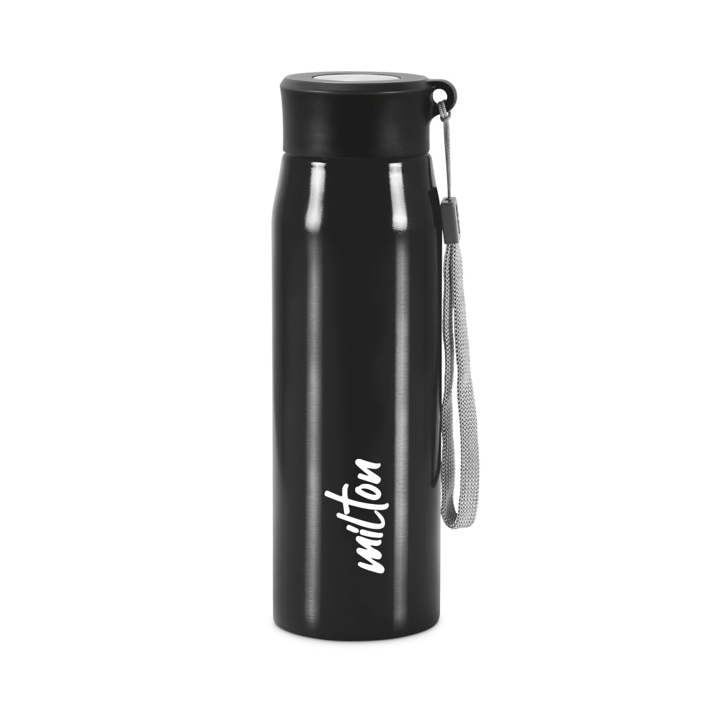 Personalized Handy Stainless Steel Bottle (Milton) - Black / 650 ml