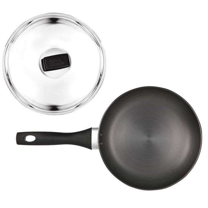 Hard Anodized Fry Pan With Stainless Steel Lid