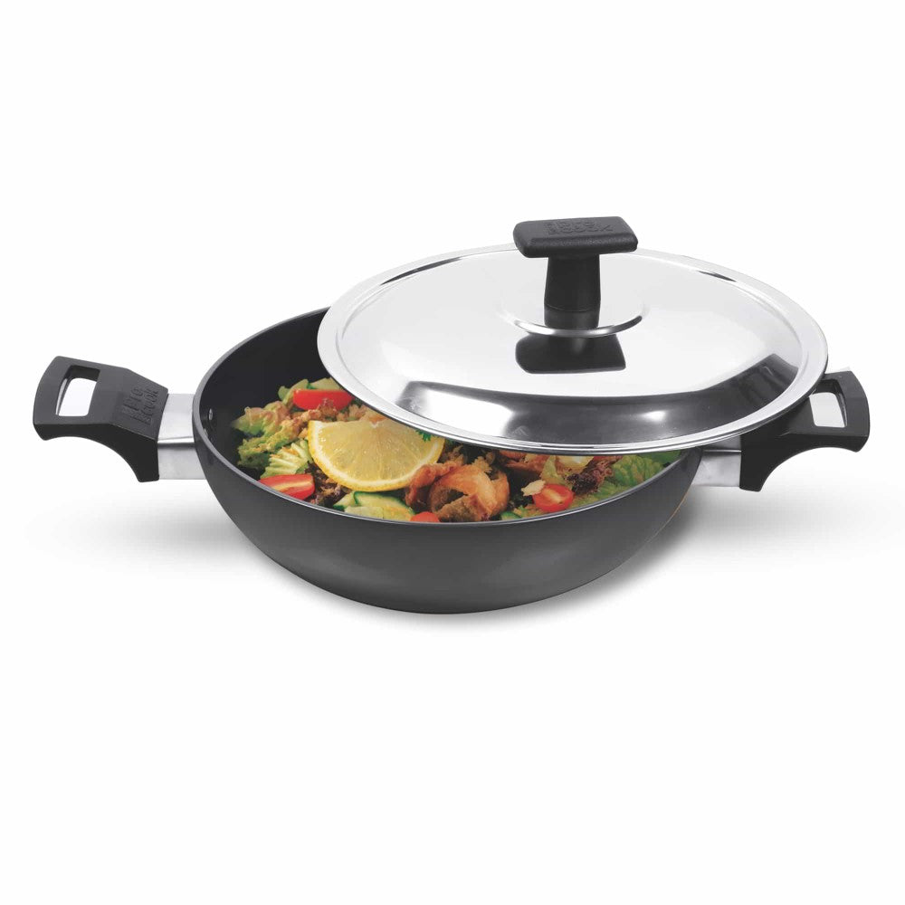 Milton ProCook Hard Anodized Kadhai With Stainless Steel Lid