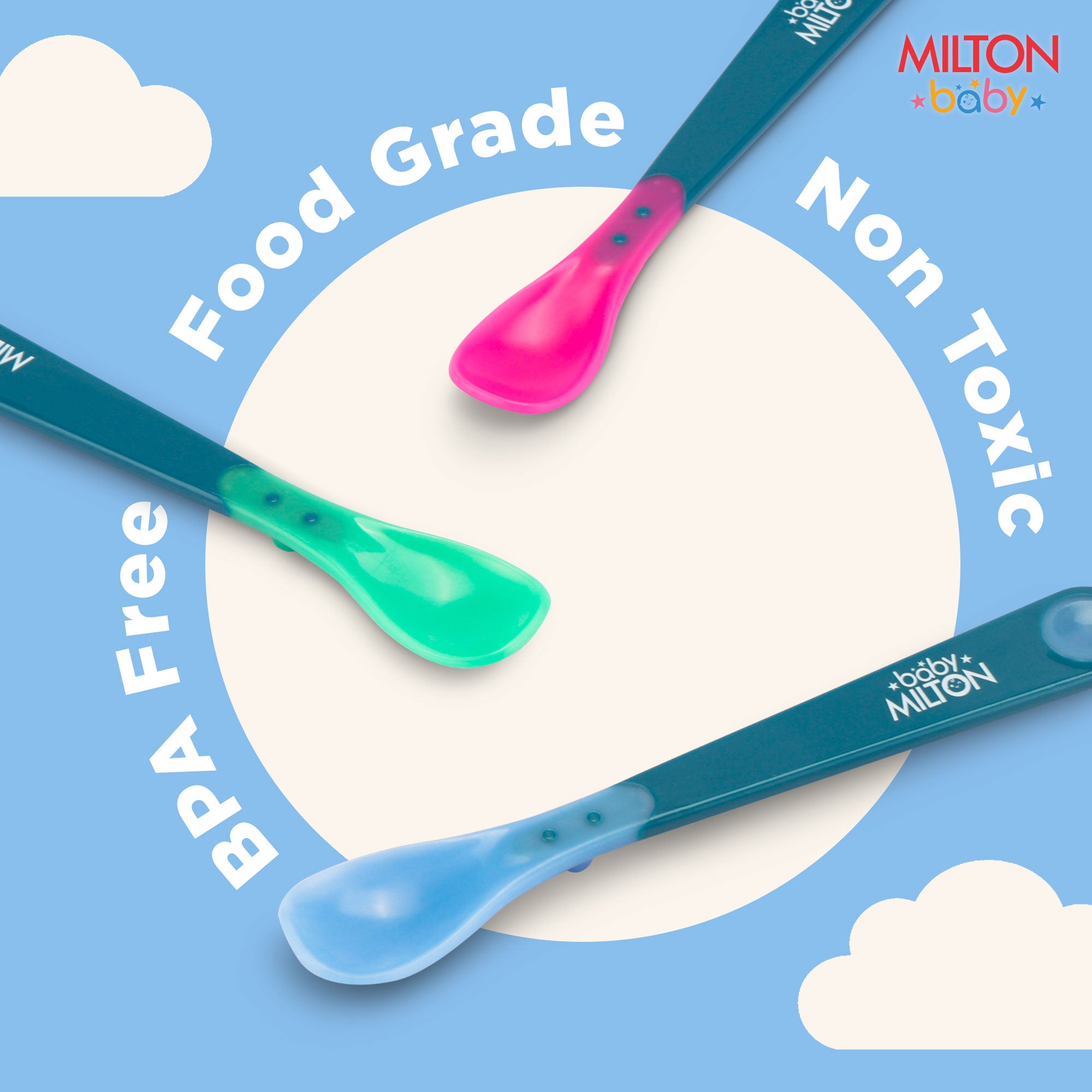 Heat Sensitive Spoon For Baby - Set of 3 (Milton)
