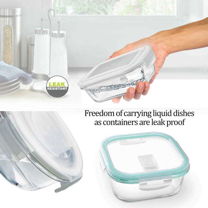 Hi Borosilicate Clip Fresh Square Container (Treo by Milton)