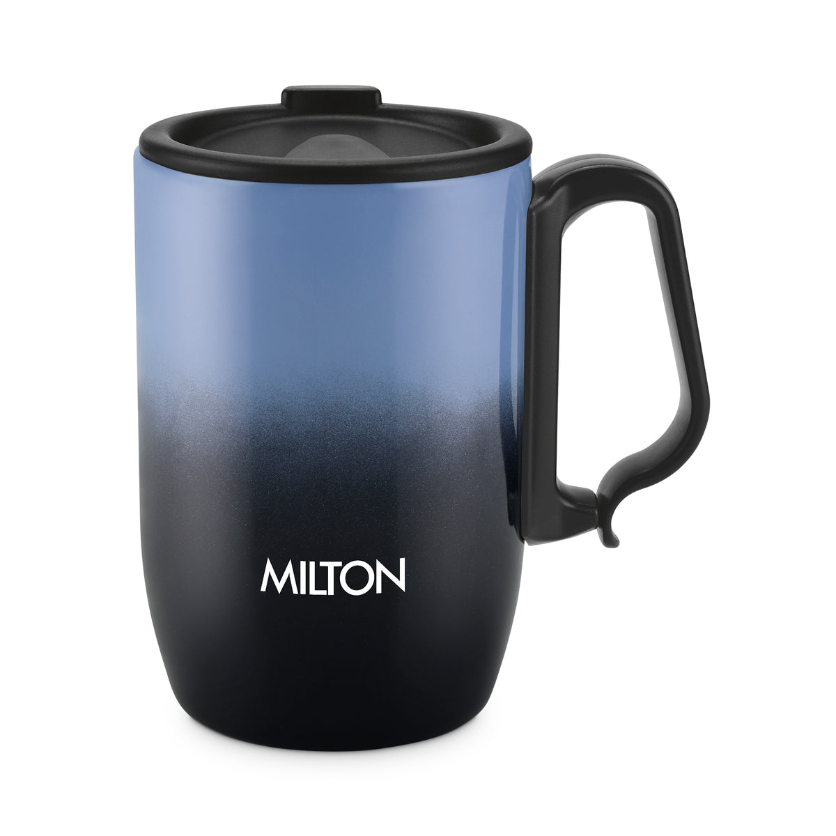 Horizon Steel Mug (Milton) - 350 ml / Light Blue & Black