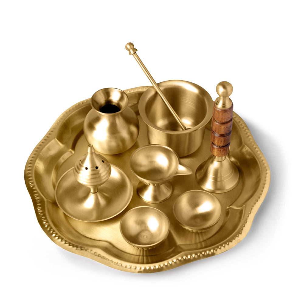 Brass Pooja Thali Set (Milton Concepts)