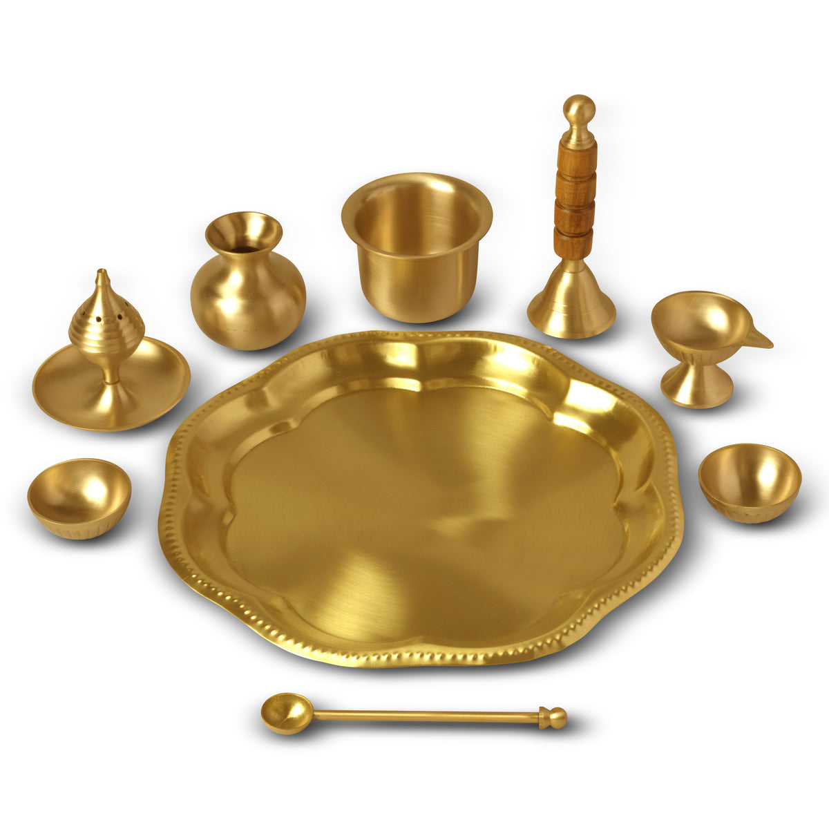Brass Pooja Thali Set (Milton Concepts)