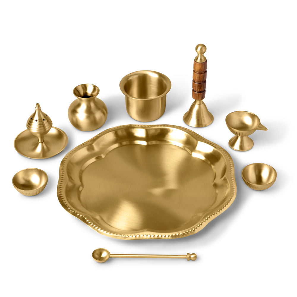 Brass Pooja Thali Set (Milton Concepts)