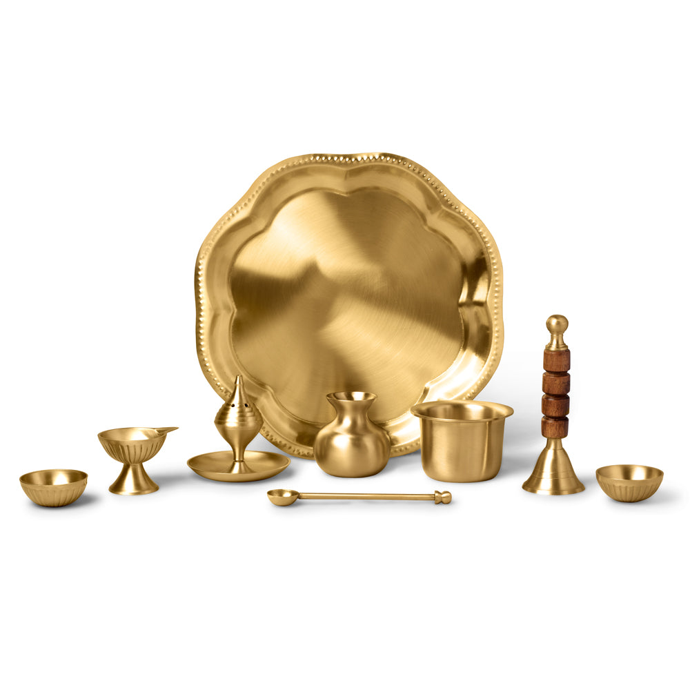 Brass Pooja Thali Set (Milton Concepts)