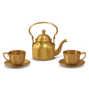Brass Tea Kettle & Cup Saucer Set (Milton Concepts)