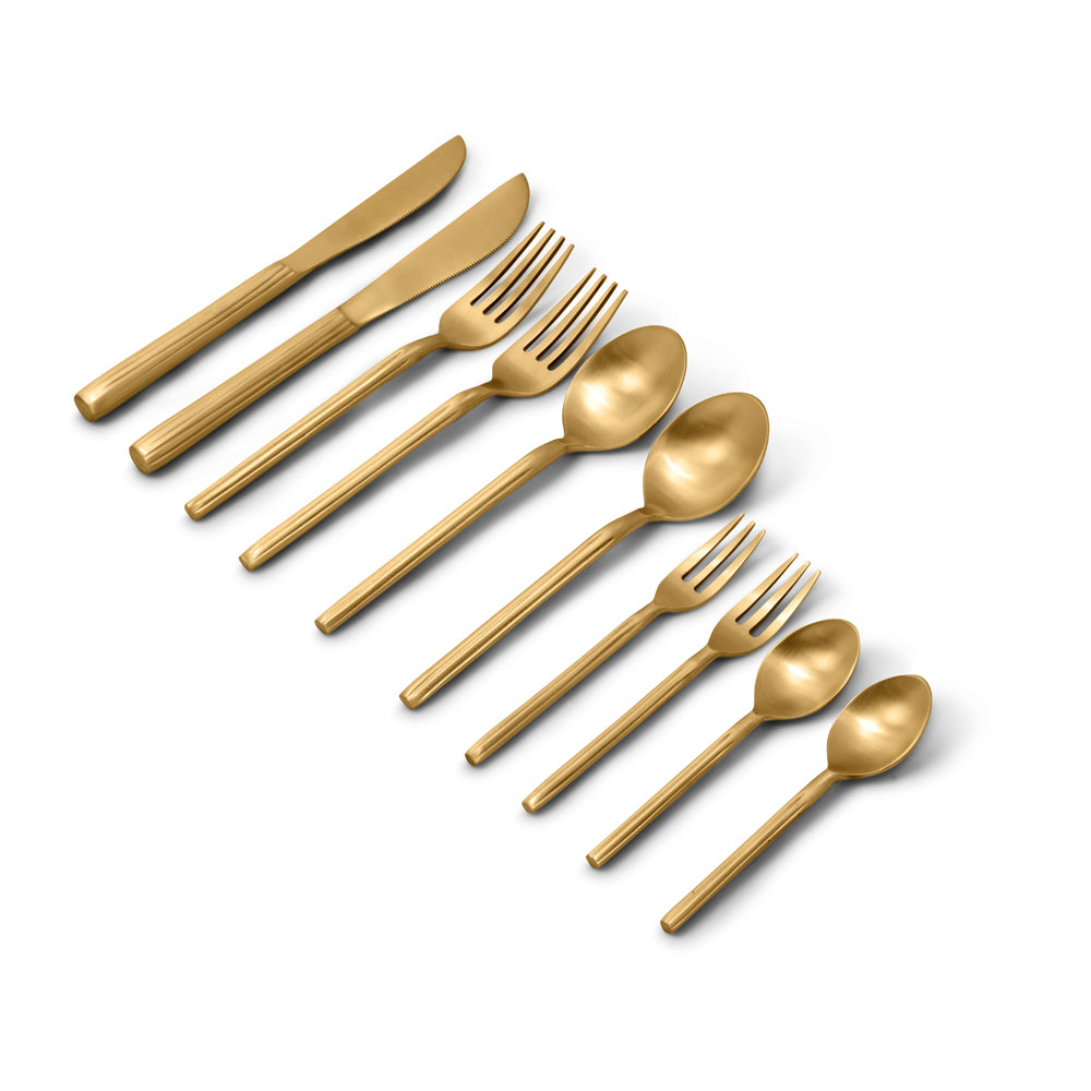 Brass Cutlery 10 Pcs Set (Milton Concepts)