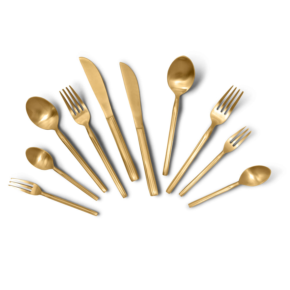 Brass Cutlery 10 Pcs Set (Milton Concepts)