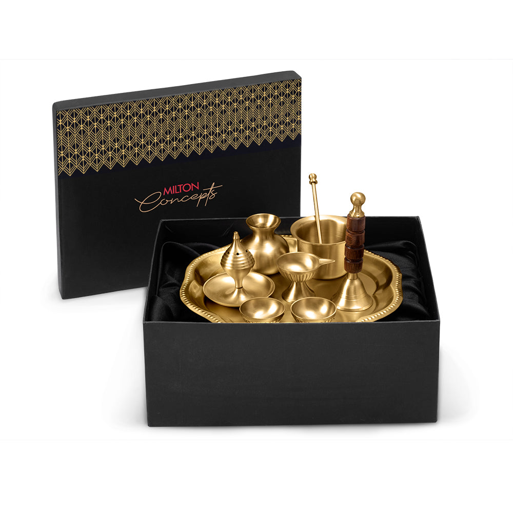 Brass Pooja Thali Set (Milton Concepts)