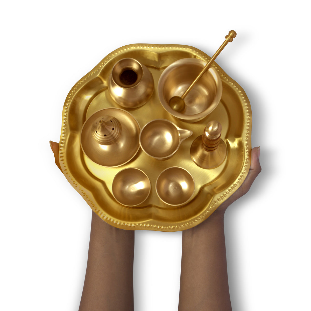 Brass Pooja Thali Set (Milton Concepts)